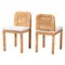 Baxton Studio Zariah Modern Bohemian Natural Brown Rattan and Mahogany Wood 2-Piece Dining Chair Set 233-2PC-13171-ZORO - alternate 1